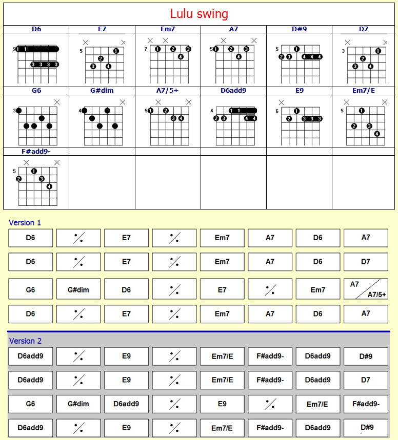 Accords Lulu swing Accords Lulu swing